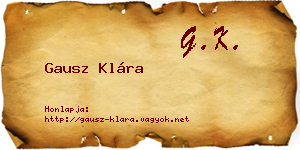 Gausz Klára névjegykártya